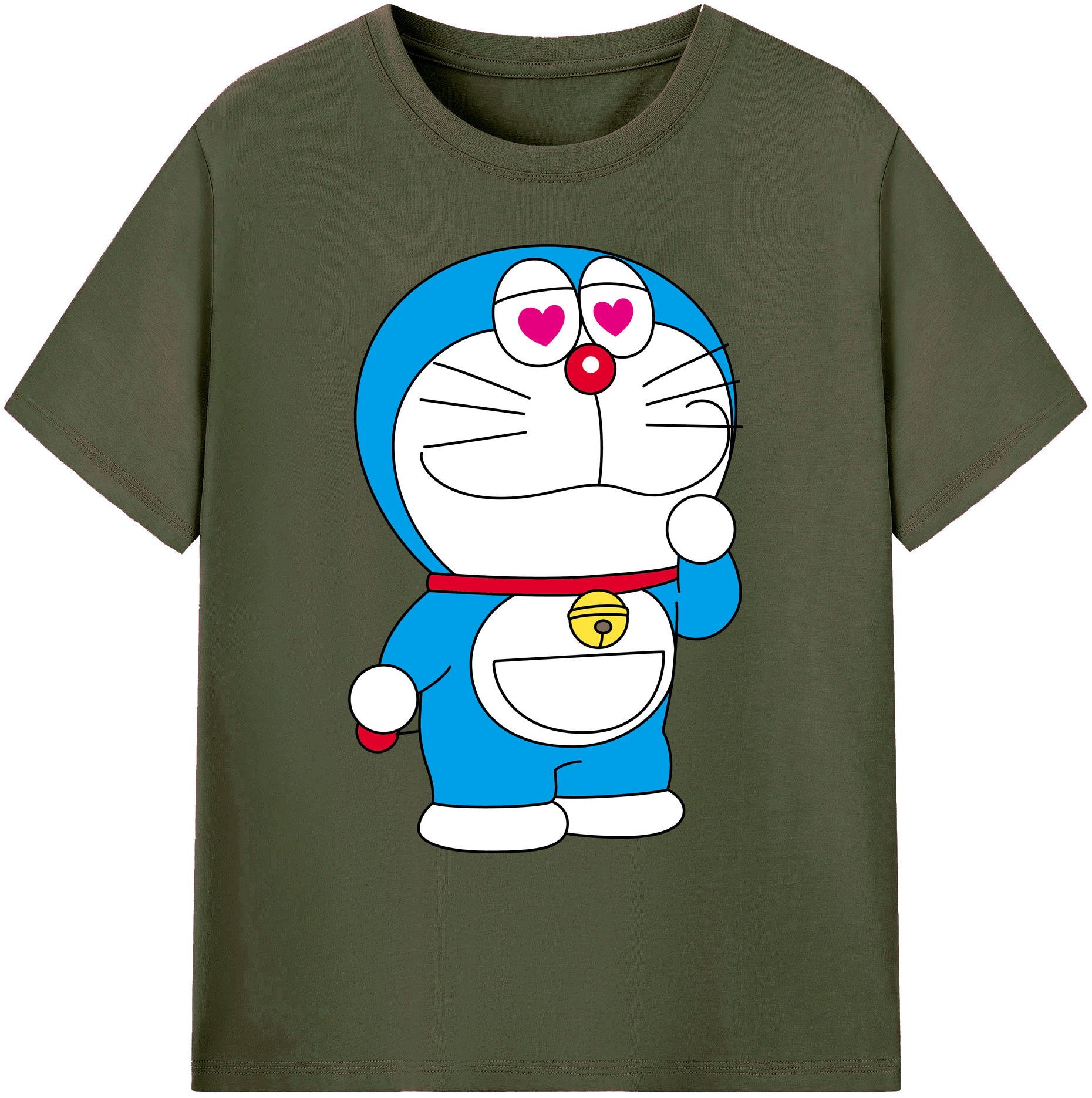 （画像用） ドラえもん Doraemon 綿100％ メンズ半袖Tシャツ｜肌触りやわらか＆通気性
